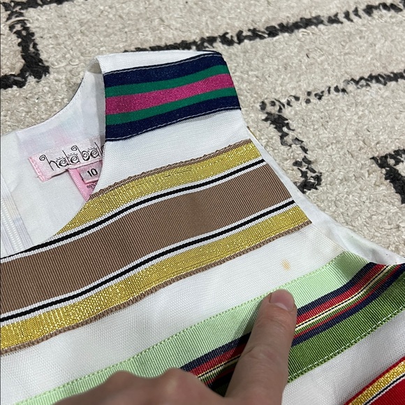 Halabaloo Multicolor Striped Kids Dress - Picture 3 of 5